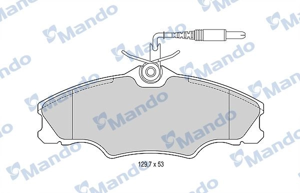 Тормозные колодки дисковые, комплект MANDO 1439979109 ZW7 VQRE MBF016011