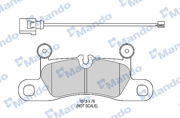 Тормозные колодки дисковые, комплект MANDO D5U43 S MBF016017 1439979110