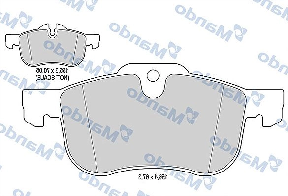 Тормозные колодки дисковые, комплект MANDO MBF016023 1439979115 6 B1ZE