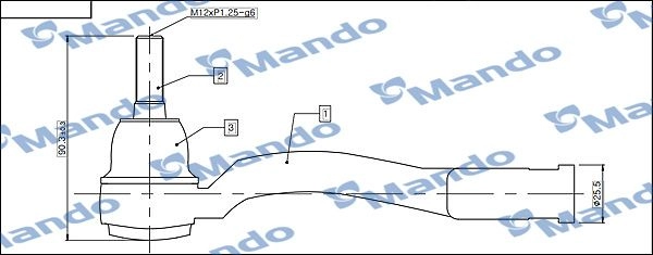 Рулевой наконечник MANDO 1439971033 BB D5C MTG050278 изображение 0