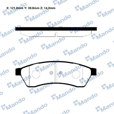 Тормозные колодки дисковые, комплект MANDO 1439979217 RMPD14NS V D9B2 изображение 0