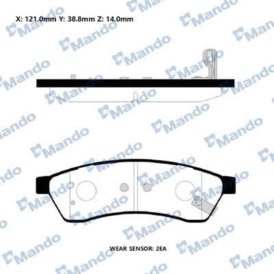 Тормозные колодки дисковые, комплект MANDO G6Z 0C RMPD26NS 1439979225 изображение 0