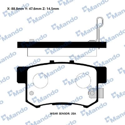 Тормозные колодки дисковые, комплект MANDO VA0 LMSA RMPD33NS 1439979231 изображение 0