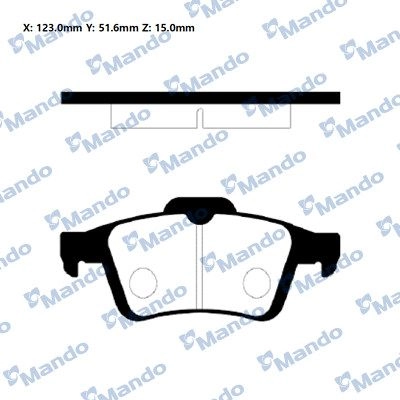 Тормозные колодки дисковые, комплект MANDO RMPF14 X 8D3J 1439979236