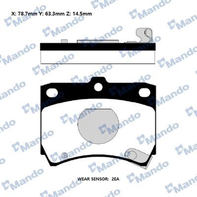 Тормозные колодки дисковые, комплект MANDO 71 X1J59 1439979289 RMPK01NS