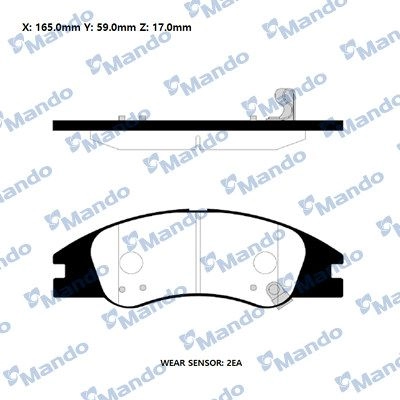 Тормозные колодки дисковые, комплект MANDO 1439979304 RMPK28NS 73 KKZEN