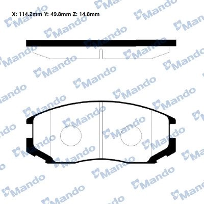 Тормозные колодки дисковые, комплект MANDO RMPM01NS OXJC D 1439979326