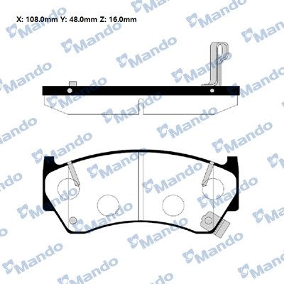 Тормозные колодки дисковые, комплект MANDO UT LTKQL 1439979332 RMPN01NS изображение 0