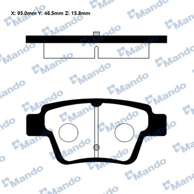 Тормозные колодки дисковые, комплект MANDO 1439979345 9LGT7 P RMPP12NS изображение 0