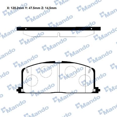 Тормозные колодки дисковые, комплект MANDO RMPT01NS G 4YL1 1439979347