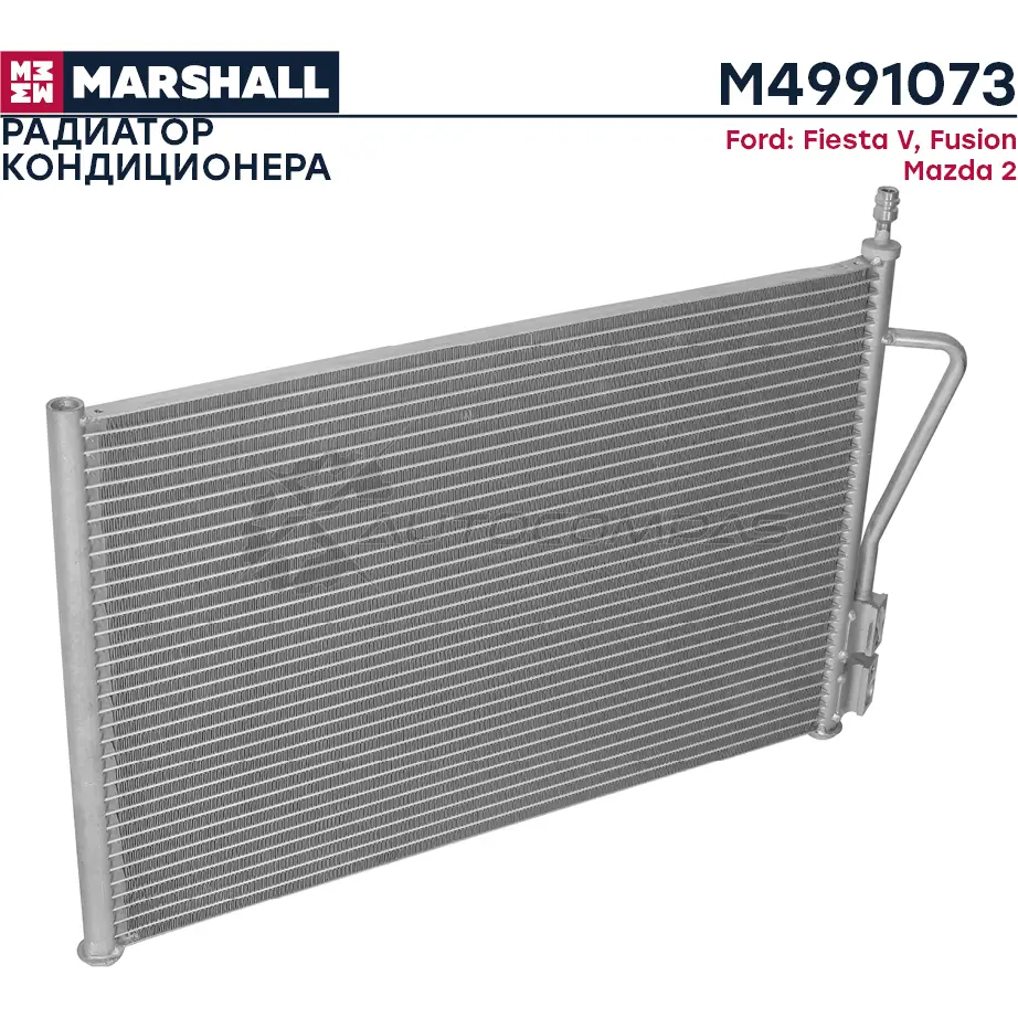 Радиатор кондиционера Ford Fiesta V 02-, Fusion 02-, Mazda 2 03- MARSHALL 1441202662 M4991073 XWI J6I - Изображение 1
