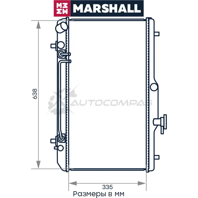 Радиатор охлаждения двигателя Hyundai Accent II 99- (АКПП) MARSHALL I48 OP M4991020 1441203519 изображение 1