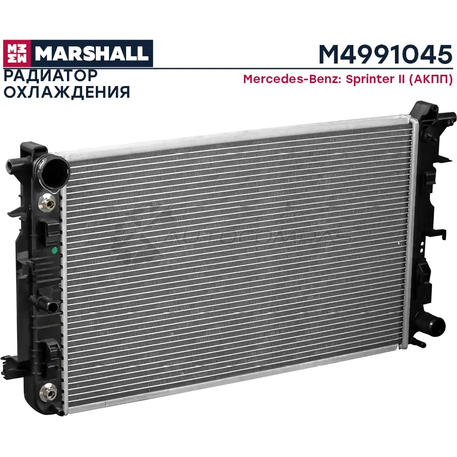Радиатор охлаждения двигателя MB Sprinter II 06- (АКПП) MARSHALL 5AP OT M4991045 1441204671 - Изображение 1