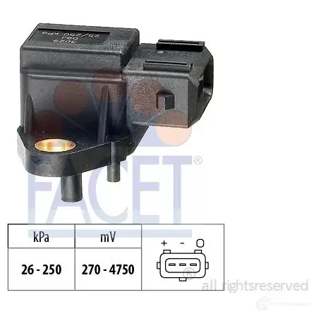 Датчик абсолютного давления FACET 1511255 KW 493 029 EPS 1.993.029 10.3029