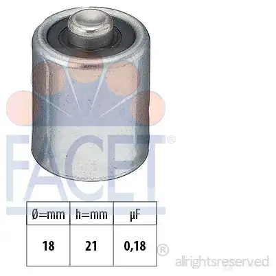 Конденсатор трамблера FACET EPS 1.106.030 0.0130 1511010 KW 606 030