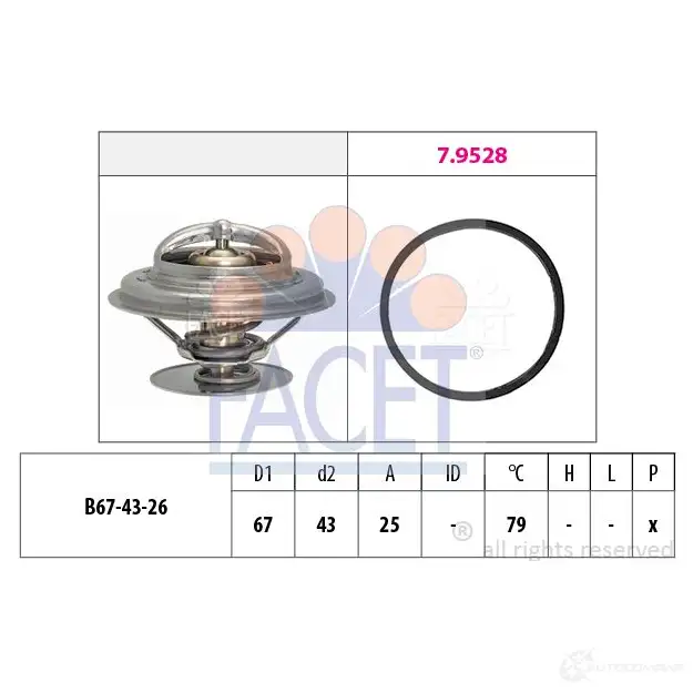 Термостат FACET EPS 1.880.333 7.8333 1514998 KW 580 333