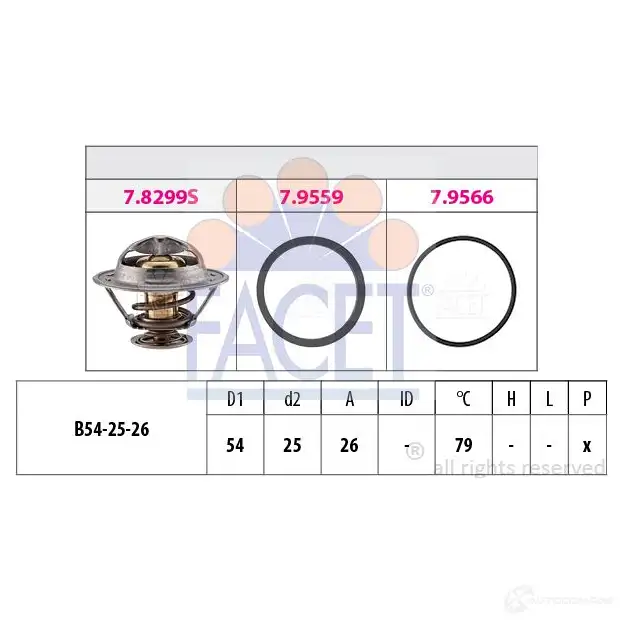 Термостат FACET KW 580 299 7.8299 EPS 1.880.299 1514958 изображение 0