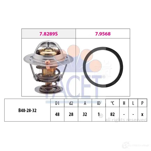 Термостат FACET 1515127 EPS 1.880.466 7.8466 KW 580 466