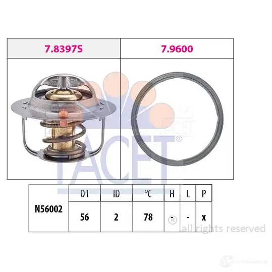 Термостат FACET 7.8397 EPS 1.880.397 1515071 KW 580 397
