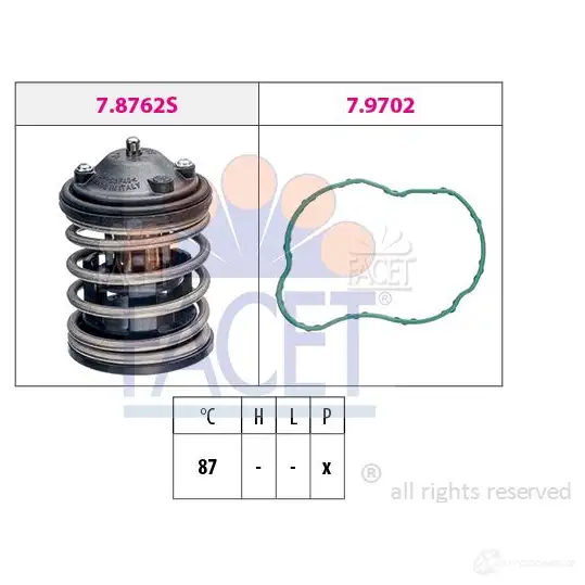 Термостат FACET 7.8827 EPS 1.880.827 1515415 KW 580 827