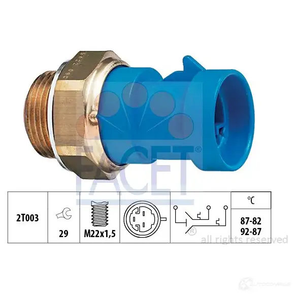 Термостат ож FACET EPS 1.880.249 KW 580 249 78249 1514912 изображение 0