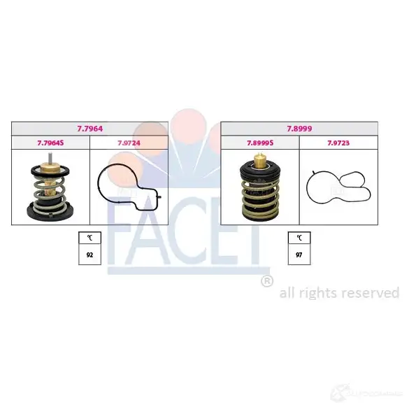 Термостат FACET F3UWN1 O 1437427939 7.7963KK