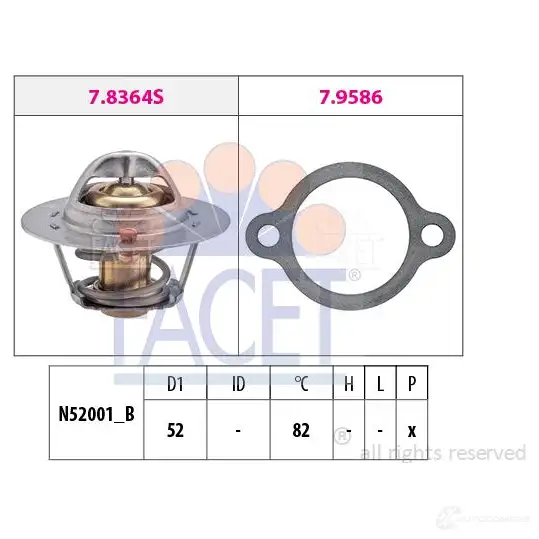 Термостат FACET EPS 1.880.367 KW 580 367 1515033 7.8367