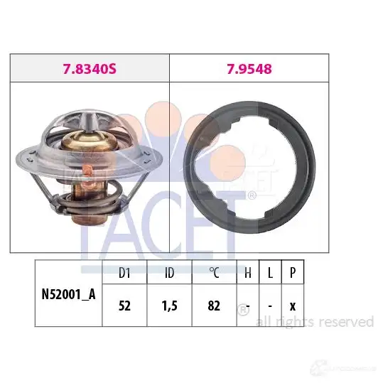 Термостат FACET 1514894 EPS 1.880.230 KW 580 230 7.8230 изображение 0