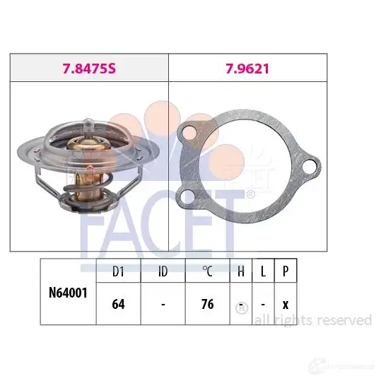 Термостат FACET EPS 1.880.475 1515131 7.8475 KW 580 475