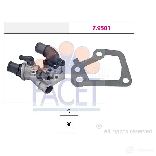 Термостат ож FACET KW 580 461 EPS 1.880.461 1515122 78461