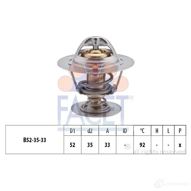 Термостат FACET EPS 1.880.396S 7.8396S KW 580 396S 1515070 изображение 0
