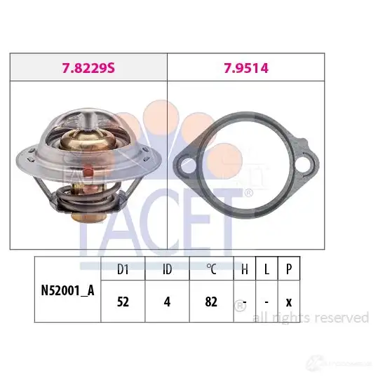 Термостат FACET 1515114 EPS 1.880.437 7.8437 KW 580 437 изображение 0