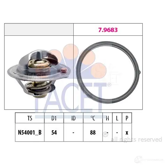 Термостат FACET 1437427315 VZ4A8 8S 7.7995 изображение 0