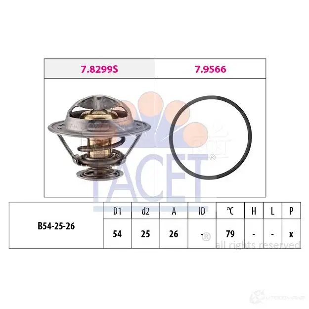 Термостат FACET 7.8525 EPS 1.880.525 1515172 KW 580 525