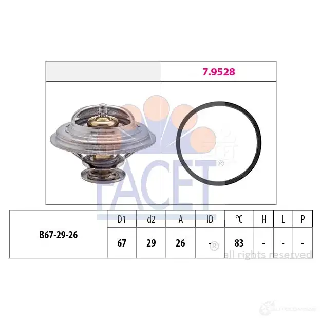 Термостат ож FACET 1515173 78526 KW 580 526 EPS 1.880.526