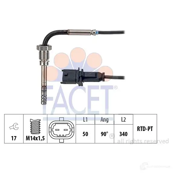 Высоковольтные провода зажигания, комплект FACET 1512654 KW 359 366 EPS 1.500.366 48366 изображение 0