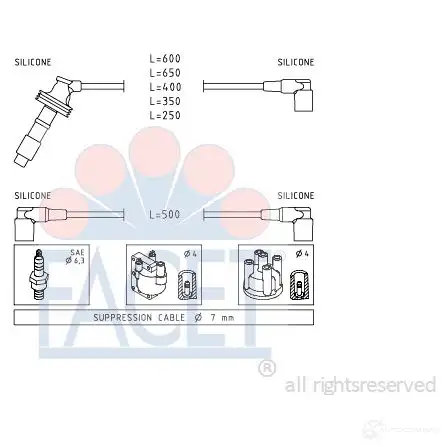 Высоковольтные провода зажигания FACET EPS 1.499.064 1512612 4.7064 KW 358 064 изображение 0