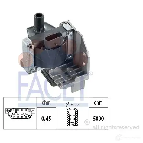 Элемент катушки зажигания FACET 1516702 KW 490 303 9.8003 EPS 1.990.303