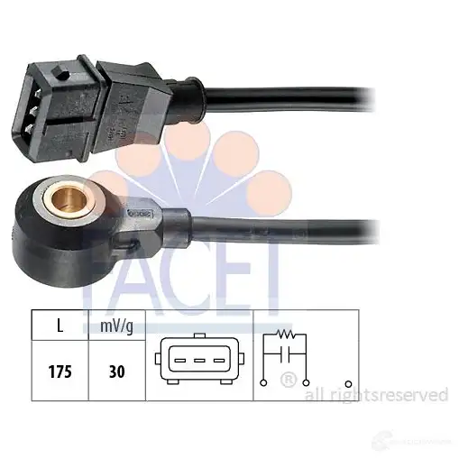 Датчик детонации FACET 1516387 KW 457 072 9.3072 EPS 1.957.072