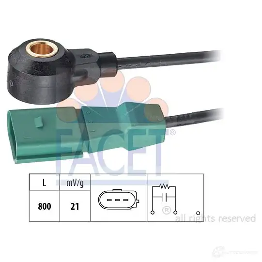 Датчик детонации FACET EPS 1.957.198 9.3198 KW 457 198 1516456