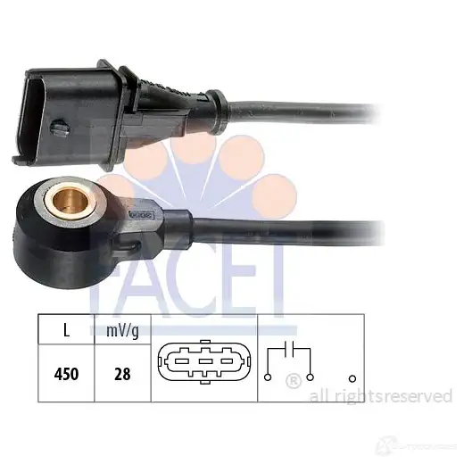Датчик детонации FACET 1516385 KW 457 068 9.3068 EPS 1.957.068