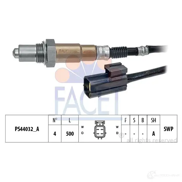 Лямбда зонд, кислородный датчик FACET 1512105 10.8336 EPS 1.998.336 KW 498 336 изображение 0