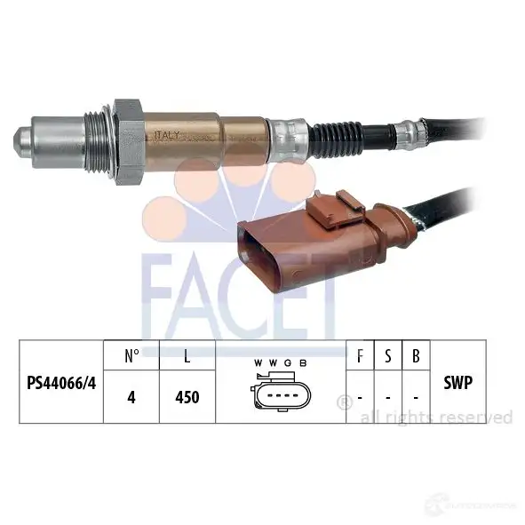 Лямбда зонд, кислородный датчик FACET EPS 1.998.348 10.8348 1512117 KW 498 348