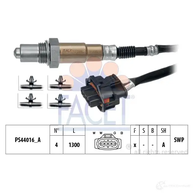 Лямбда зонд, кислородный датчик FACET 10.8371 EPS 1.998.371 1512130 KW 498 371 изображение 0