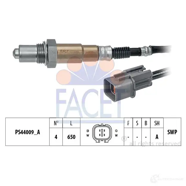 Лямбда зонд, кислородный датчик FACET EPS 1.998.360 10.8360 KW 498 360 1512125
