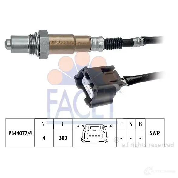 Лямбда зонд, кислородный датчик FACET EPS 1.998.200 10.8200 1511974 KW 498 200