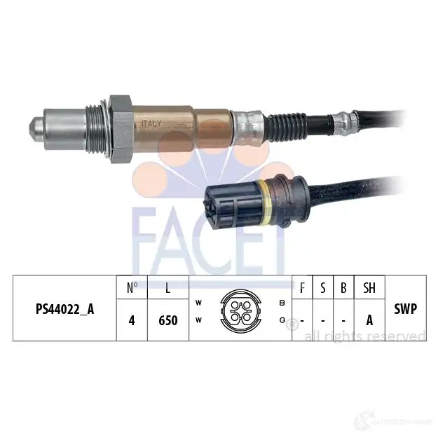 Лямбда зонд, кислородный датчик FACET EPS 1.998.287 1512056 10.8287 KW 498 287 изображение 0