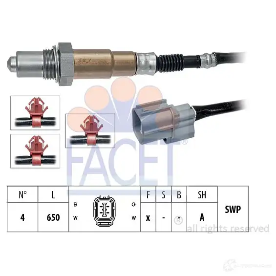 Лямбда зонд, кислородный датчик FACET 10.8319 KW 498 319 1512088 EPS 1.998.319