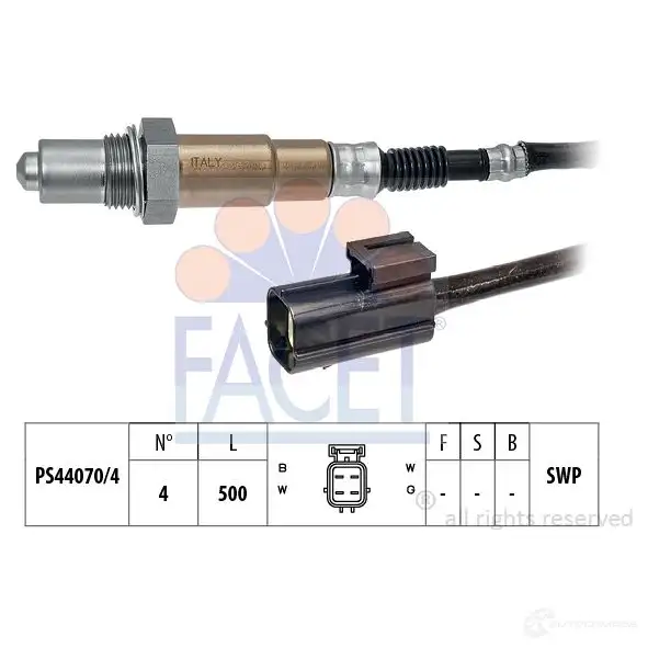 Лямбда зонд, кислородный датчик FACET 1511937 10.8102 EPS 1.998.102 KW 498 102