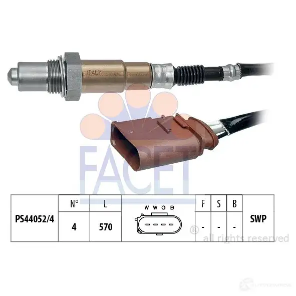 Лямбда зонд, кислородный датчик FACET 1511642 10.7090 KW 497 090 EPS 1.997.090